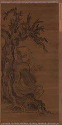 Luohan sentado sob uma árvore, dinastia Ming, 1368-1644.