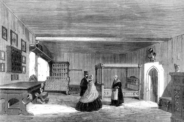 Sala dos luthers no castelo de Wartburg, Eisenach, Alemanha, 1862
