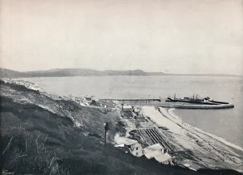 Lyme Regis - o porto, 1895
