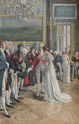 Madame Bonaparte recebe embaixadores nas Tulherias, 1896