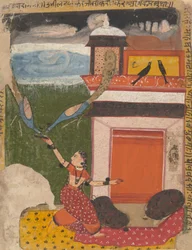 Madhumadhavai Ragini… de uma guirlanda dispersa de modos musicais da série Ragamala, c1640-50.