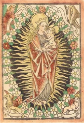 Madonna e criança em um rosário, c. 1480.