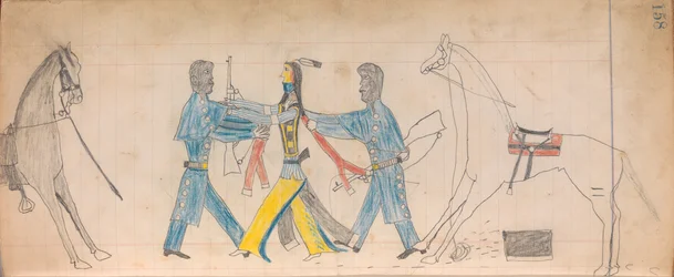Maffet Ledger: Oficiais de Cavalaria Negra e Indiano, ca. 1874-81.