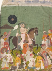 Maharana Jagat Singh II em procissão, ca. 1745.