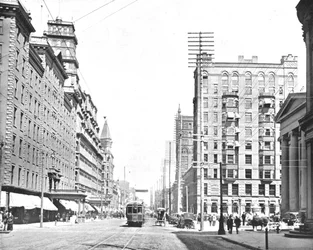 Main Street, Rochester, Estado de Nova Iorque, EUA, c1900.
