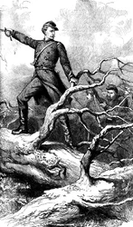 Major Theodore Winthrop em Big Bethel, Virgínia, 1861 c1880
