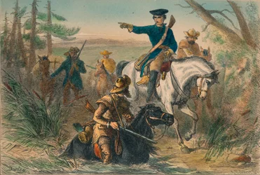 Major Washington em sua missão ao comandante francês,