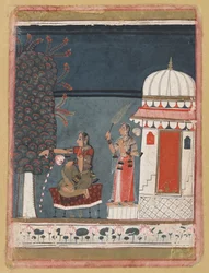 Malashri Ragini de uma série Ragmala, 1640.
