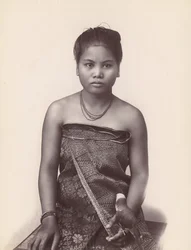 Malay Woman em Java, 1860s-70s.