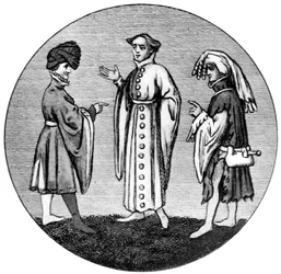 Vestido masculino, final do século XIV, 1910