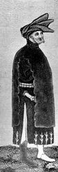 Vestido masculino, final do século XIV, 1910