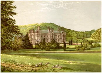 Mamhead, Devon, casa do Barão Newman, c1880