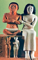 Estatueta de homem e mulher, estátua, Egito
