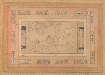 Homem com um carneiro, fólio do álbum Bellini, ca. 1600.