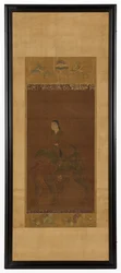 Manjushri montando um leão, período Muromachi, 1392-1568.