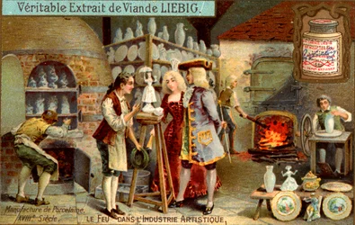 Fabricação de porcelana no século XVIII, c1900