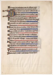 Folha de Manuscrito de um Saltério Real, século XIII.