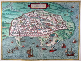 Mapa da Alexandria, Egito, século XVII