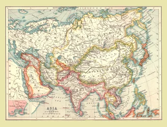 Mapa da Ásia, 1902.
