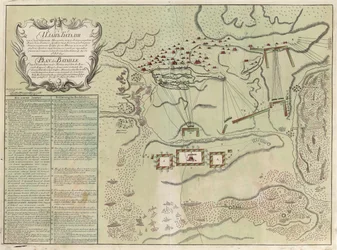 Mapa da Batalha de Savuchny, 1739-1740