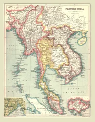 Mapa da Índia, 1902.