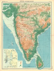 Mapa da Índia - Seção Sul