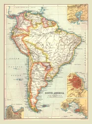 Mapa da América do Sul, 1902.