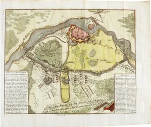 Mapa da batalha em Narva