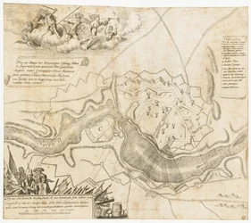 Mapa da batalha em Narva