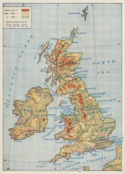 Mapa das Ilhas Britânicas, 1910
