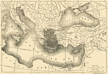 Mapa do Império Bizantino no século IX, 1890
