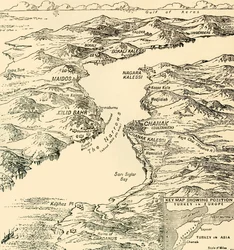 Mapa dos Dardanelos, Primeira Guerra Mundial, 1915, c1920.