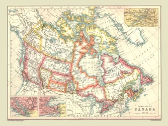 Mapa do domínio do Canadá, 1902.