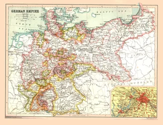 Mapa do Império Alemão, 1902.