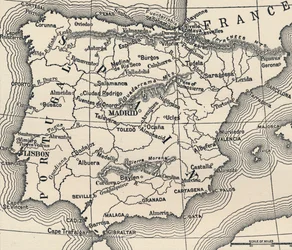 Mapa da Campanha Espanhola, c1807-1814, 1896