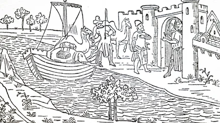 Marco Polo e os seus tios chegam a Hormuz.