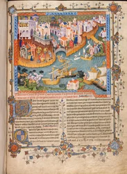 Marco Polos partida de Veneza em 1271 De Marco Polos Travels, ca 1400