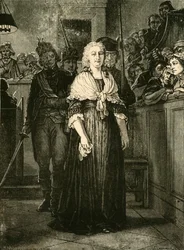 Maria Antonieta Saindo do Tribunal Revolucionário, 1793, 1890.