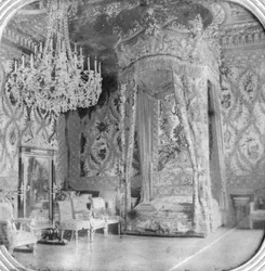 Quarto Marie Antoinettes, Palácio de Fontainebleau, França, final do século XIX ou início do século XX