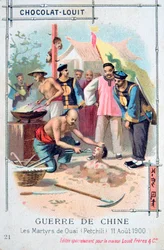 Martírio em Ouai Petchili, China, rebelião dos boxeadores, 11 de agosto de 1900