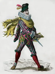 Matamoro, capitão, assassino a soldo, tipo espanhol, século XVII, 1882-1884