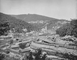 Mauch Chunk, Pensilvânia, mostrando o Monte Pisgah, c1897.