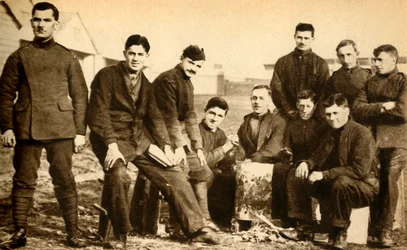 Mecânicos do Royal Flying Corps, Farnborough, Primeira Guerra Mundial, 1915, 1933.