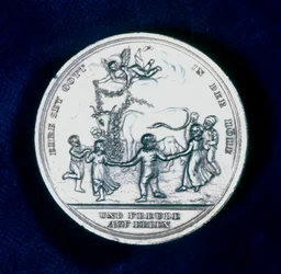Medalha comemorativa da descoberta da vacinação contra a varíola em 1796, 1800