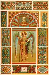 Pintura de parede medieval, 1898.