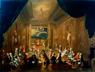 Reunião da loja maçónica, Viena, século XVIII
