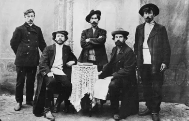 Membros da organização Narodnaya Volya Peoples Will, Rússia, c1870s-c1880s