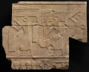 Homens que carregam o equipamento do túmulo, 667-647 BC.