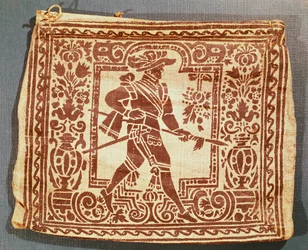 Saco de cartas do carteiro militar durante o período da Guerra dos Trinta Anos (1618-48) (têxtil)