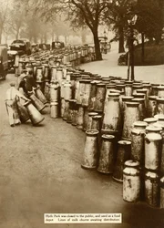 Batedeiras de leite no Hyde Park durante a Greve Geral, Londres, 1926, 1935.